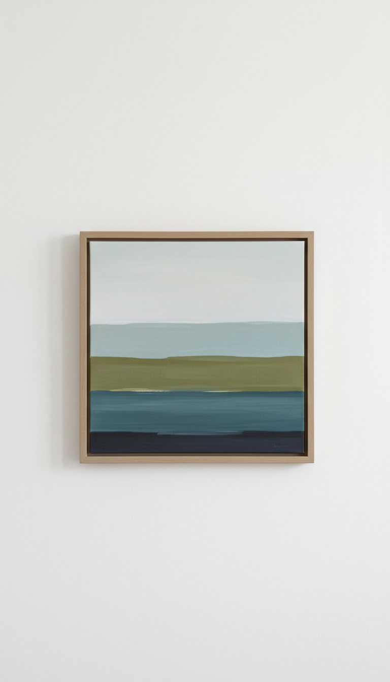 Seafoam Horizon framed painting
